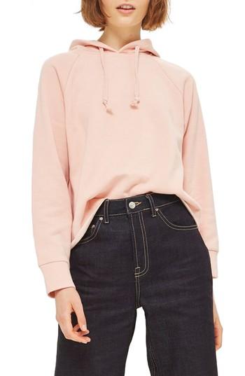 Petite Women's Topshop Raglan Hoodie P Us (fits Like 0-2p) - Pink