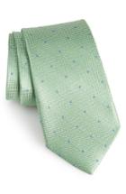 Men's Calibrate Mulroy Neat Silk Tie, Size - Green