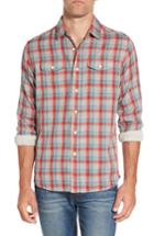 Men's Grayers Sherman Modern Fit Double Cloth Windowpane Sport Shirt