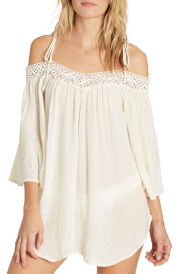 Women's Billabong Breeze On Off The Shoulder Cover Up - White