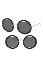 Women's Miu Miu 63mm Round Sunglasses -
