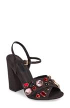 Women's Topshop Rubies Crystal Embellished Sandal .5us / 36eu - Black