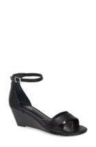 Women's Charles By Charles David Griffin Ankle Strap Wedge .5 M - Black