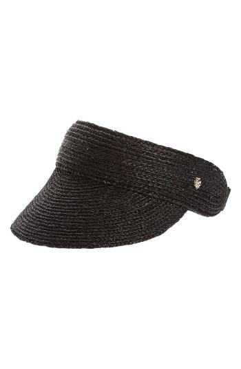 Women's Helen Kaminski Packable Raffia Visor - Grey
