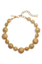 Women's Oscar De La Renta Textured Disc Necklace