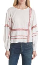 Women's Joie Isandro Embroidered Top - White