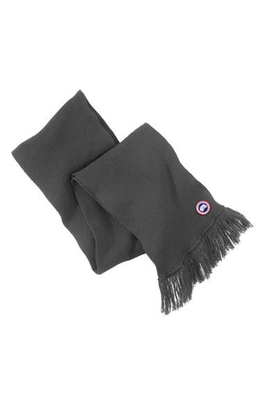 Women's Canada Goose Knit Merino Wool Tassel Scarf, Size - Grey