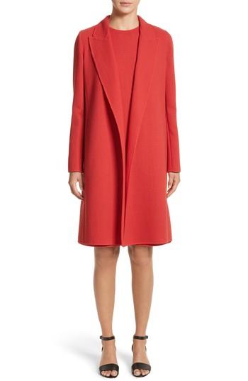 Women's Lafayette 148 New York Carmelle Nouveau Crepe Jacket, Size - Red