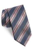 Men's Brioni Stripe Silk Tie, Size - Pink