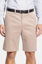 Men's Nordstrom Men's Shop Smartcare(tm) Flat Front Shorts - Ivory