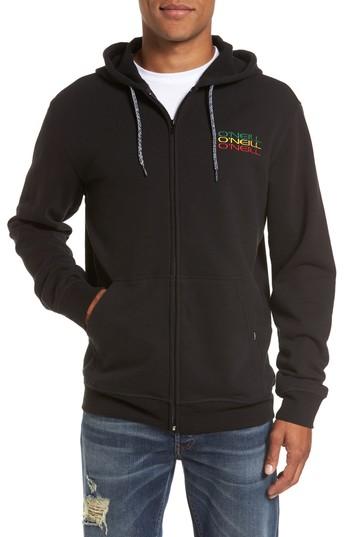 Men's O'neill Triple Stack Zip Hoodie - Black