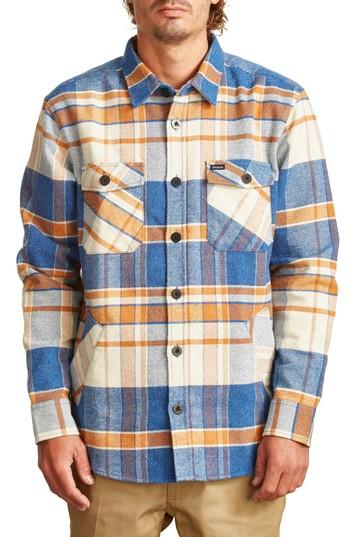 Men's Brixton Durham Flannel Shirt, Size - Blue