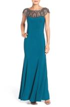Women's Xscape Embellished Illusion Jersey Gown