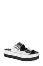 Women's Linea Paolo Raven Platform Slide Sandal M - Metallic