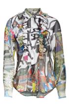 Women's Comme Des Garcons Printed Ruffle Blouse