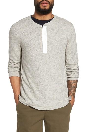 Men's Vince Military Slim Fit Henley - Grey
