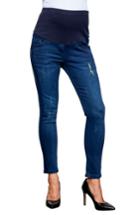 Women's Maternal America Over The Bump Maternity Ankle Jeans - Blue