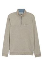 Men's Ted Baker London Livstay Slim Fit Quarter Zip Pullover (l) - White