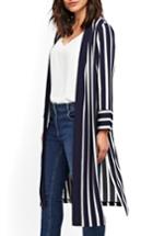 Women's Wallis Ivy Stripe Duster Jacket Us / 8 Uk - Blue