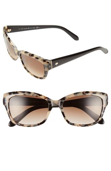Women's Kate Spade 'johanna' 53mm Retro Sunglasses - Havana/ Black