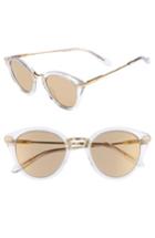 Women's Sonix Quinn 48mm Cat Eye Sunglasses - Clear/ Amber Mirror