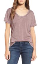 Women's Treasure & Bond Burnout Boyfriend Tee, Size - Brown
