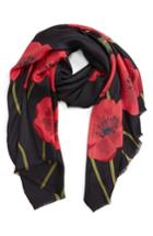 Women's Kate Spade New York Growing Poppies Silk Scarf
