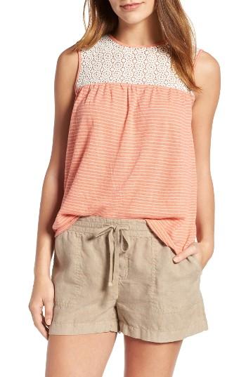 Women's Caslon Lace Yoke Tank