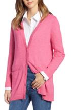 Women's 1901 Varsity Stripe Long Cardigan, Size - Pink