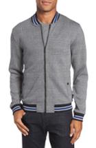 Men's Ted Baker London Kinga Check Bomber Jacket (s) - Grey