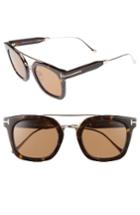 Women's Tom Ford Alex 51mm Sunglasses - Shiny Black / Gradient Brown