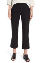 Women's Eileen Fisher Bootcut Crop Pants, Size - Black
