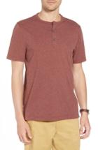 Men's 1901 Cotton Blend Short Sleeve Henley - Red