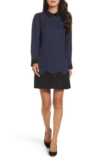 Women's Cece Jada Scallop Shirtdress - Blue