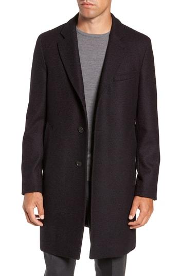 Men's Boss X Nordstrom Nye Wool Blend Top Coat R - Red
