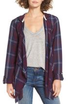 Women's Roxy City Plaid Drape Front Cardigan