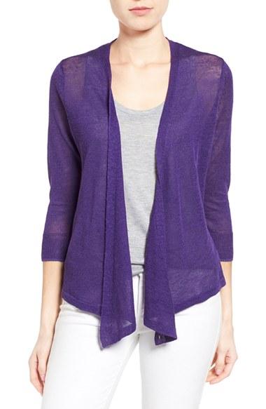 Women's Nic+zoe '4-way' Convertible Three Quarter Sleeve Cardigan