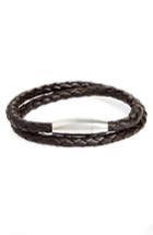 Men's Finn & Taylor Braided Leather Wrap Bracelet
