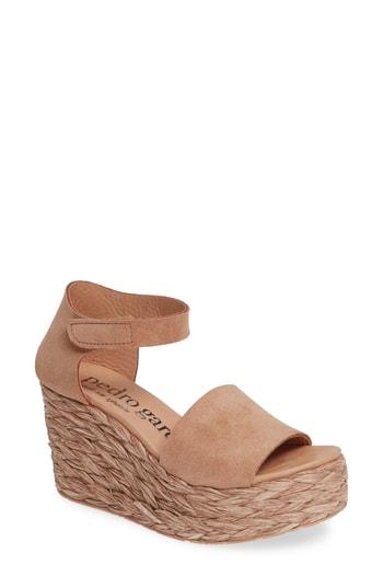 Women's Pedro Garcia Dory Raffia Wedge Sandal Us / 37eu - Brown
