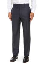 Men's John W. Nordstrom Torino Traditional Fit Flat Front Solid Wool Trousers - Blue