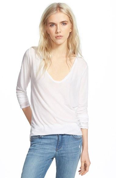 Women's James Perse High Gauge Lightweight Long Sleeve Tee