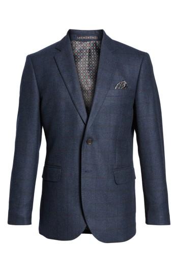 Men's Moods Of Norway Andersen Trim Fit Plaid Wool Sport Coat