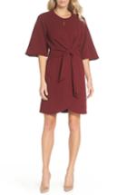 Women's Tahari Tie Front Crepe Dress - Red