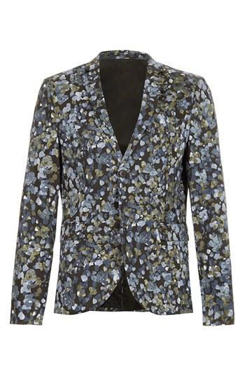 Topman Floral Print Sportcoat