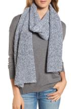 Women's Halogen Ribbed Muffler, Size - Blue