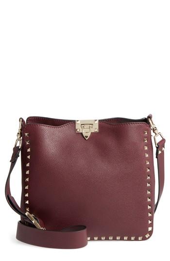 Valentino Garavani Small Rockstud Leather Hobo - Pink