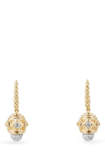 Women's David Yurman Renaissance Drop Earrings With Diamonds In 18k Gold