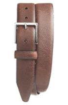 Men's Nordstrom Men's Shop Midland Pebbled Leather Belt - Brown Chestnut
