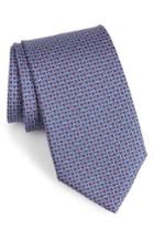 Men's Salvatore Ferragamo Energia Omega Print Silk Tie, Size - Blue