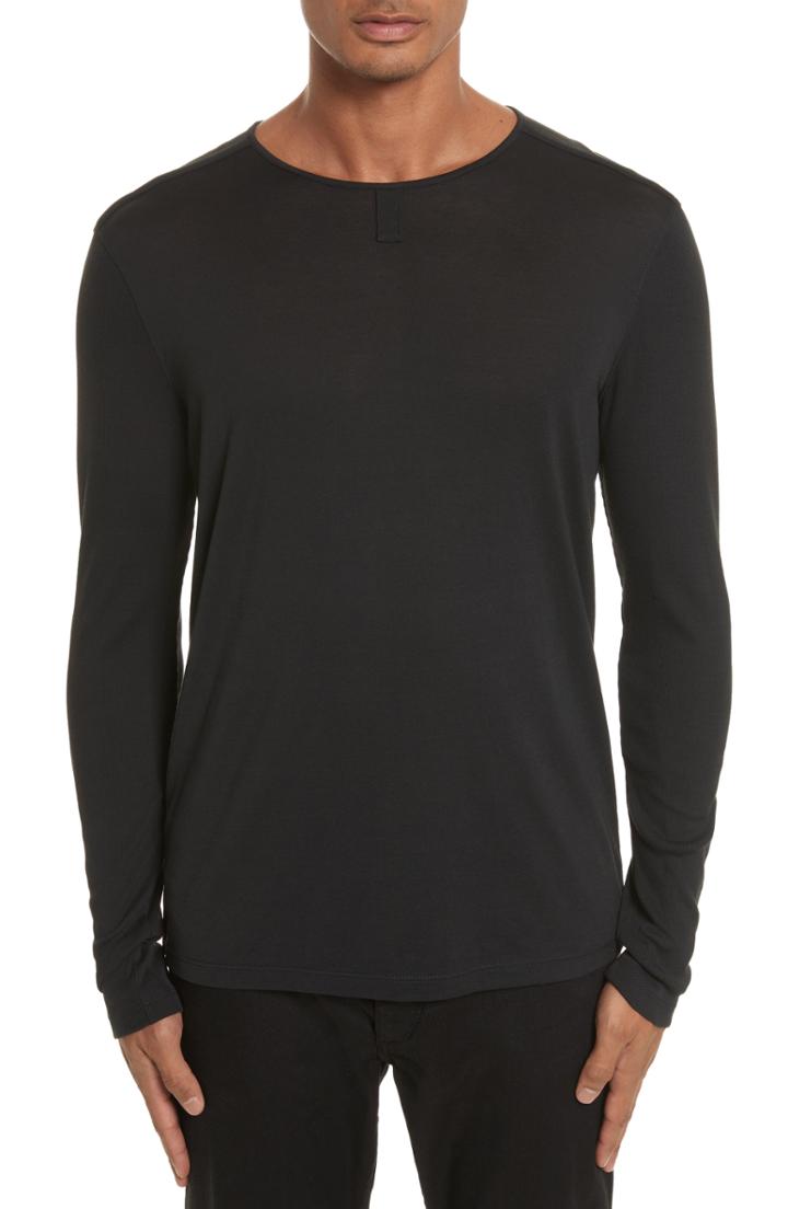 Men's John Varvatos Collection Tab Crewneck T-shirt - Black
